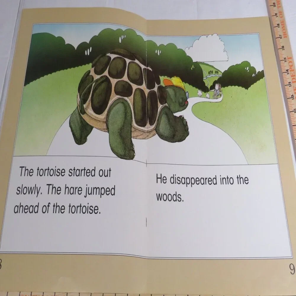 The Hare and the Tortoise (almost 2 feet tall) with (4) student story books